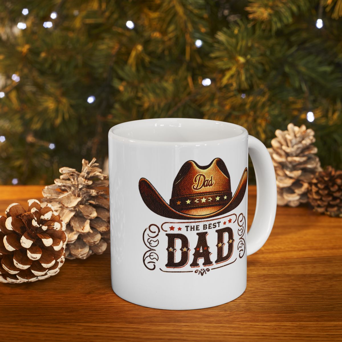 The Best Dad Cowboy Hat [Ceramic Mug, (11oz, 15oz)