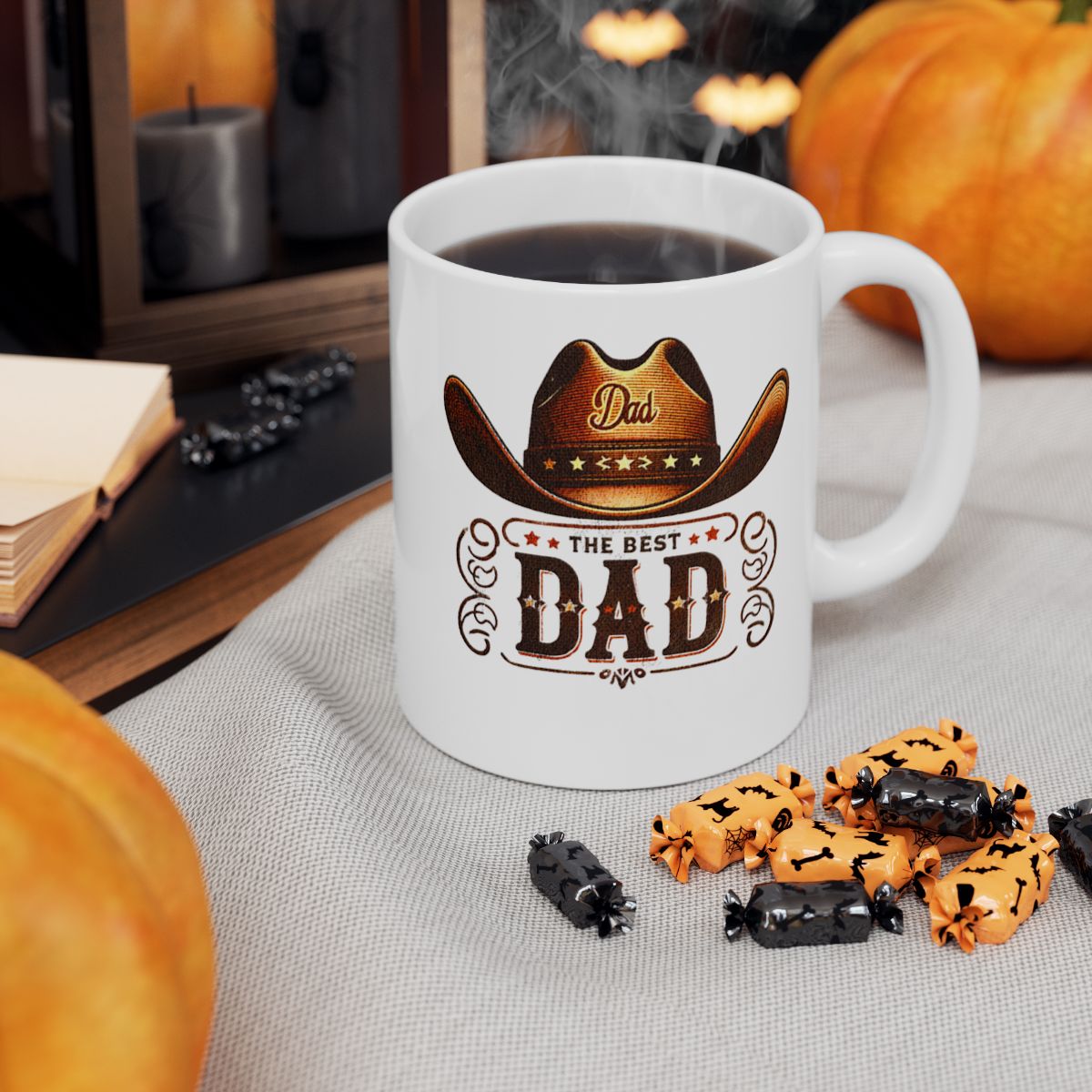 The Best Dad Cowboy Hat [Ceramic Mug, (11oz, 15oz)
