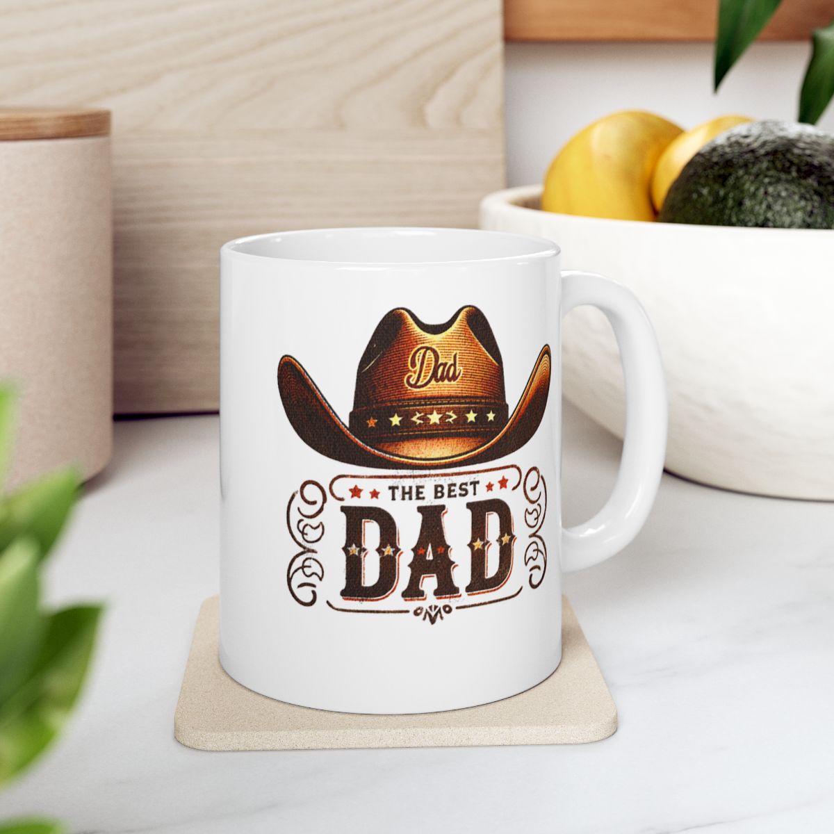 The Best Dad Cowboy Hat [Ceramic Mug, (11oz, 15oz)