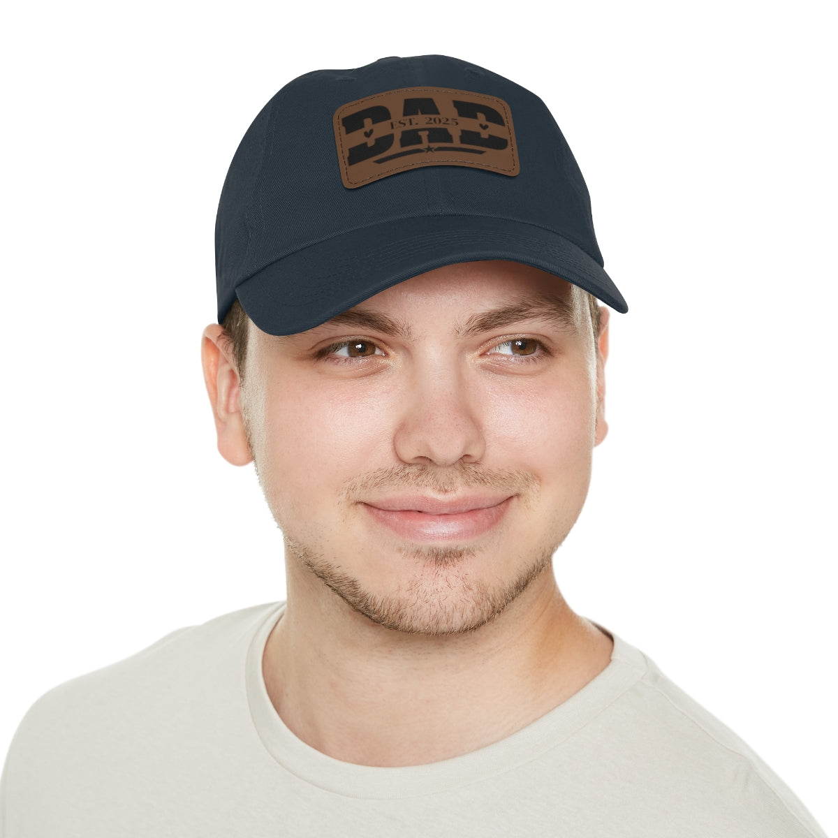 Dad Hat with Leather Patch-Est 2025 (Rectangle)