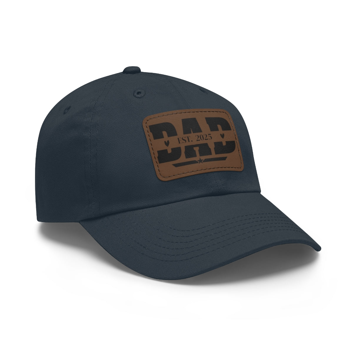 Dad Hat with Leather Patch-Est 2025 (Rectangle)